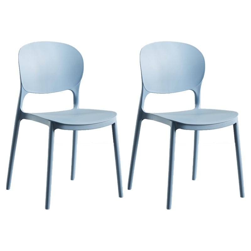 Modern Plastic Open Back Side Chair 32"H Dining Side Chair for Restaurant Light Blue 2 Piece Set Clearhalo ' kitchen&dining_furn' 'Dining Chairs' 'Dining Tables & Seating' 'dining_chair' 'furn' 'furn_dining_chair' 'Furniture' 'furniture_dining_chair' 'Kitchen & Dining Furniture' 'kitchen' 3484674