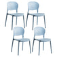 Modern Plastic Open Back Side Chair 32"H Dining Side Chair for Restaurant Light Blue 4 Piece Set Clearhalo ' kitchen&dining_furn' 'Dining Chairs' 'Dining Tables & Seating' 'dining_chair' 'furn' 'furn_dining_chair' 'Furniture' 'furniture_dining_chair' 'Kitchen & Dining Furniture' 'kitchen' 3484675