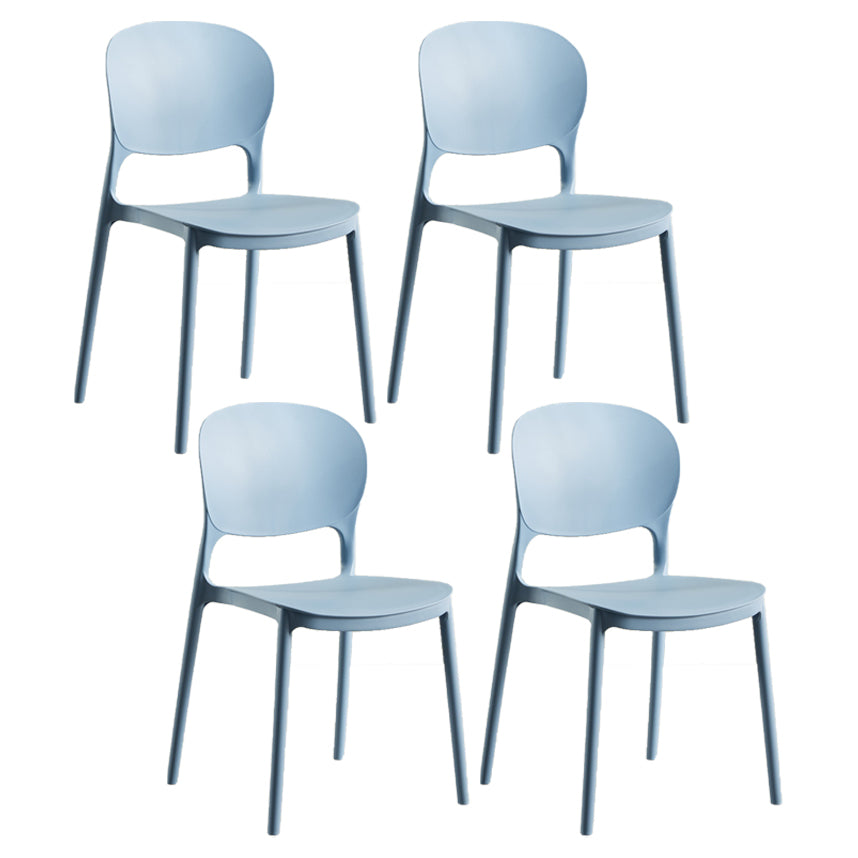 Modern Plastic Open Back Side Chair 32"H Dining Side Chair for Restaurant Light Blue 4 Piece Set Clearhalo ' kitchen&dining_furn' 'Dining Chairs' 'Dining Tables & Seating' 'dining_chair' 'furn' 'furn_dining_chair' 'Furniture' 'furniture_dining_chair' 'Kitchen & Dining Furniture' 'kitchen' 3484675