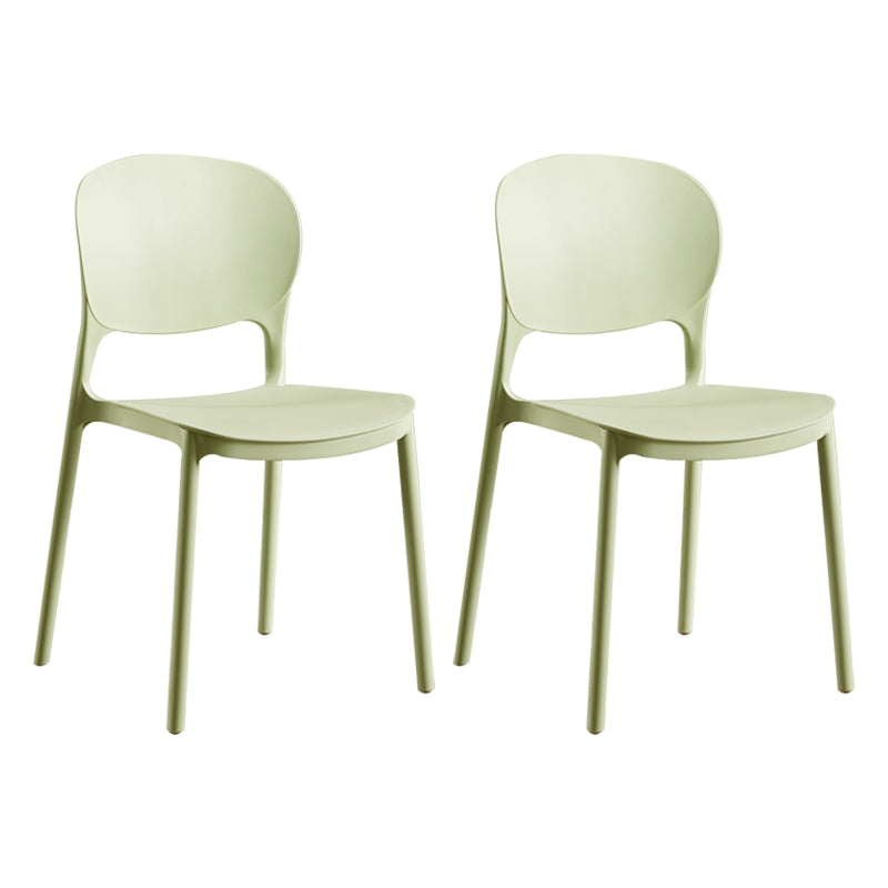 Modern Plastic Open Back Side Chair 32"H Dining Side Chair for Restaurant Light Green 2 Piece Set Clearhalo ' kitchen&dining_furn' 'Dining Chairs' 'Dining Tables & Seating' 'dining_chair' 'furn' 'furn_dining_chair' 'Furniture' 'furniture_dining_chair' 'Kitchen & Dining Furniture' 'kitchen' 3484677