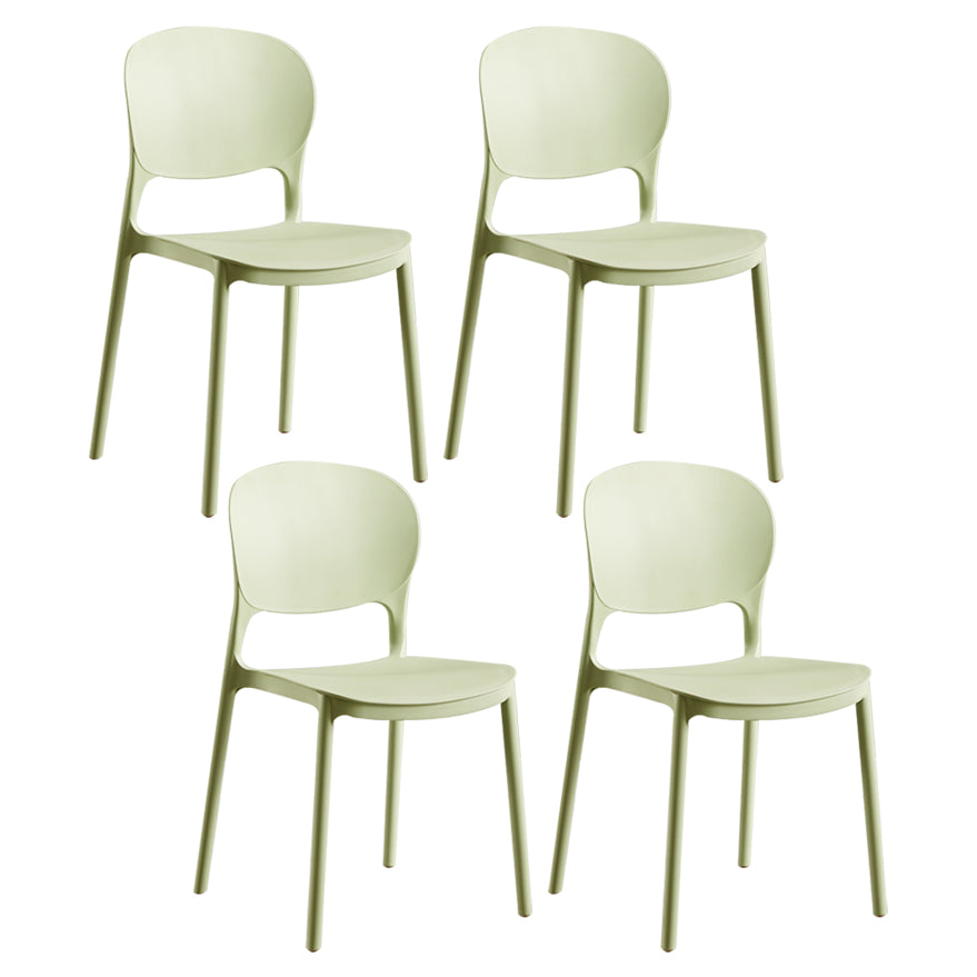 Modern Plastic Open Back Side Chair 32"H Dining Side Chair for Restaurant Light Green 4 Piece Set Clearhalo ' kitchen&dining_furn' 'Dining Chairs' 'Dining Tables & Seating' 'dining_chair' 'furn' 'furn_dining_chair' 'Furniture' 'furniture_dining_chair' 'Kitchen & Dining Furniture' 'kitchen' 3484678