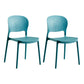 Modern Plastic Open Back Side Chair 32"H Dining Side Chair for Restaurant Dark Blue 2 Piece Set Clearhalo ' kitchen&dining_furn' 'Dining Chairs' 'Dining Tables & Seating' 'dining_chair' 'furn' 'furn_dining_chair' 'Furniture' 'furniture_dining_chair' 'Kitchen & Dining Furniture' 'kitchen' 3484680