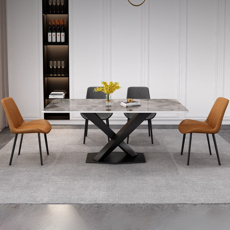 Modern Style Dining Side Chair Armless Chair for Kitchen with Steel Legs Clearhalo ' kitchen&dining_furn' 'Dining Chairs' 'Dining Tables & Seating' 'dining_chair' 'furn' 'furn_dining_chair' 'Furniture' 'furniture_dining_chair' 'Kitchen & Dining Furniture' 'kitchen' 3484684