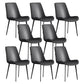 Modern Style Dining Side Chair Armless Chair for Kitchen with Steel Legs Black 8 Piece Set Clearhalo ' kitchen&dining_furn' 'Dining Chairs' 'Dining Tables & Seating' 'dining_chair' 'furn' 'furn_dining_chair' 'Furniture' 'furniture_dining_chair' 'Kitchen & Dining Furniture' 'kitchen' 3484685