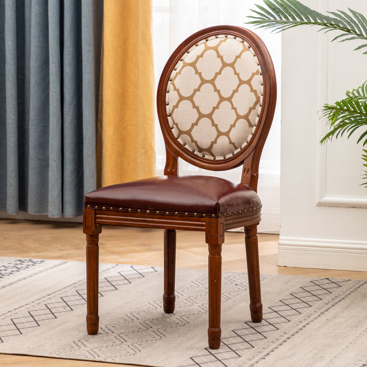 Solid Wood Country Style Dining Chair Matte Finish King Louis Back Side Chair Clearhalo ' kitchen&dining_furn' 'Dining Chairs' 'Dining Tables & Seating' 'dining_chair' 'furn' 'furn_dining_chair' 'Furniture' 'furniture_dining_chair' 'Kitchen & Dining Furniture' 'kitchen' 3484700