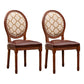Solid Wood Country Style Dining Chair Matte Finish King Louis Back Side Chair Coffee 2 Piece Set Clearhalo ' kitchen&dining_furn' 'Dining Chairs' 'Dining Tables & Seating' 'dining_chair' 'furn' 'furn_dining_chair' 'Furniture' 'furniture_dining_chair' 'Kitchen & Dining Furniture' 'kitchen' 3484709
