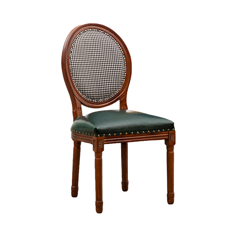 Solid Wood Country Style Dining Chair Matte Finish King Louis Back Side Chair Blackish Green 1 Piece Clearhalo ' kitchen&dining_furn' 'Dining Chairs' 'Dining Tables & Seating' 'dining_chair' 'furn' 'furn_dining_chair' 'Furniture' 'furniture_dining_chair' 'Kitchen & Dining Furniture' 'kitchen' 3484713
