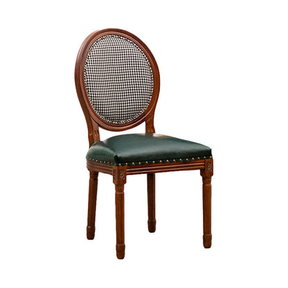 Solid Wood Country Style Dining Chair Matte Finish King Louis Back Side Chair Blackish Green 1 Piece Clearhalo ' kitchen&dining_furn' 'Dining Chairs' 'Dining Tables & Seating' 'dining_chair' 'furn' 'furn_dining_chair' 'Furniture' 'furniture_dining_chair' 'Kitchen & Dining Furniture' 'kitchen' 3484713