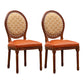 Solid Wood Country Style Dining Chair Matte Finish King Louis Back Side Chair Orange-Red 2 Piece Set Clearhalo ' kitchen&dining_furn' 'Dining Chairs' 'Dining Tables & Seating' 'dining_chair' 'furn' 'furn_dining_chair' 'Furniture' 'furniture_dining_chair' 'Kitchen & Dining Furniture' 'kitchen' 3484720