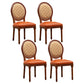 Solid Wood Country Style Dining Chair Matte Finish King Louis Back Side Chair Orange-Red 4 Piece Set Clearhalo ' kitchen&dining_furn' 'Dining Chairs' 'Dining Tables & Seating' 'dining_chair' 'furn' 'furn_dining_chair' 'Furniture' 'furniture_dining_chair' 'Kitchen & Dining Furniture' 'kitchen' 3484722