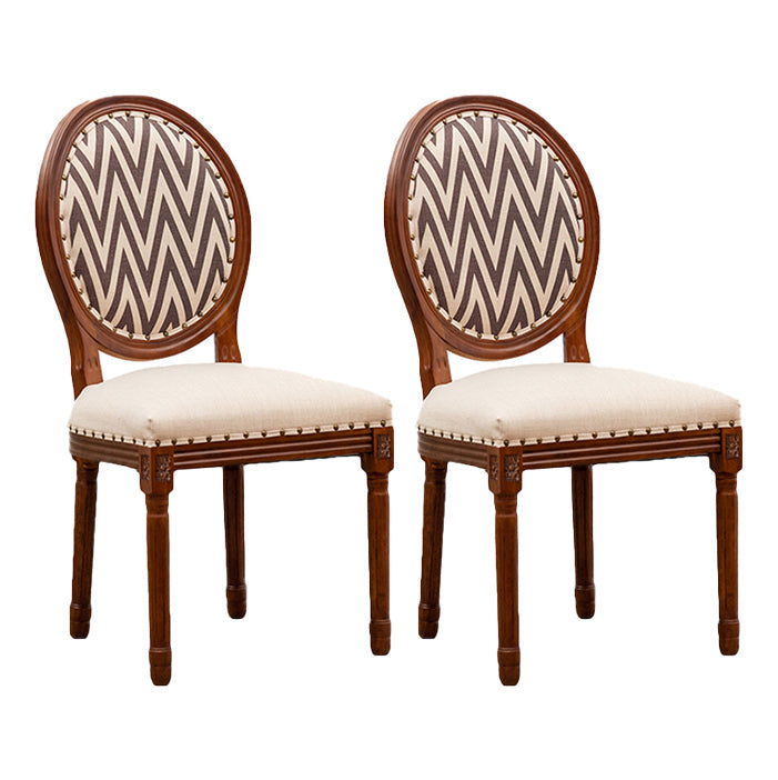 Solid Wood Country Style Dining Chair Matte Finish King Louis Back Side Chair Off-White 2 Piece Set Clearhalo ' kitchen&dining_furn' 'Dining Chairs' 'Dining Tables & Seating' 'dining_chair' 'furn' 'furn_dining_chair' 'Furniture' 'furniture_dining_chair' 'Kitchen & Dining Furniture' 'kitchen' 3484725