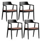 Contemporary Dining Chair 20'' Wide Open Arm Chair with 4 Wood Legs for Home Use Black Linen 4 Piece Set Clearhalo ' kitchen&dining_furn' 'Dining Chairs' 'Dining Tables & Seating' 'dining_chair' 'furn' 'furn_dining_chair' 'Furniture' 'furniture_dining_chair' 'Kitchen & Dining Furniture' 'kitchen' 3484732