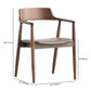 Contemporary Dining Chair 20'' Wide Open Arm Chair with 4 Wood Legs for Home Use Clearhalo ' kitchen&dining_furn' 'Dining Chairs' 'Dining Tables & Seating' 'dining_chair' 'furn' 'furn_dining_chair' 'Furniture' 'furniture_dining_chair' 'Kitchen & Dining Furniture' 'kitchen' 3484738