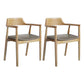 Contemporary Dining Chair 20'' Wide Open Arm Chair with 4 Wood Legs for Home Use Wood Leather 2 Piece Set Clearhalo ' kitchen&dining_furn' 'Dining Chairs' 'Dining Tables & Seating' 'dining_chair' 'furn' 'furn_dining_chair' 'Furniture' 'furniture_dining_chair' 'Kitchen & Dining Furniture' 'kitchen' 3484749