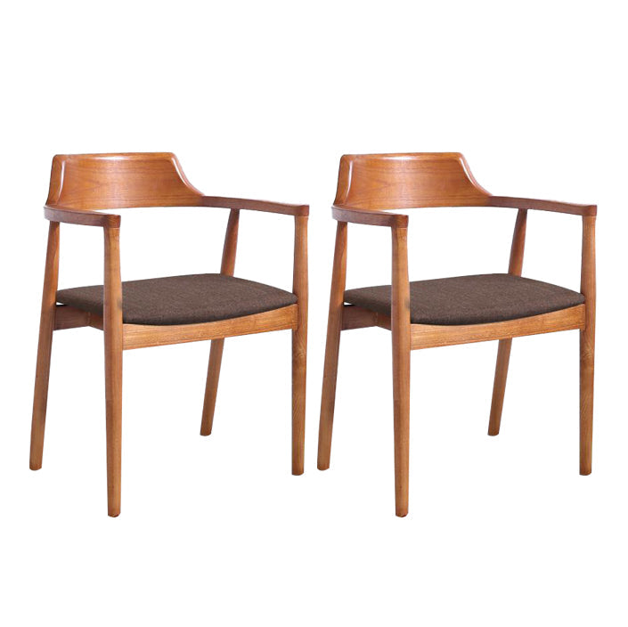 Contemporary Dining Chair 20'' Wide Open Arm Chair with 4 Wood Legs for Home Use Light Brown Linen 2 Piece Set Clearhalo ' kitchen&dining_furn' 'Dining Chairs' 'Dining Tables & Seating' 'dining_chair' 'furn' 'furn_dining_chair' 'Furniture' 'furniture_dining_chair' 'Kitchen & Dining Furniture' 'kitchen' 3484752