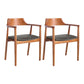 Contemporary Dining Chair 20'' Wide Open Arm Chair with 4 Wood Legs for Home Use Light Brown Faux Leather 2 Piece Set Clearhalo ' kitchen&dining_furn' 'Dining Chairs' 'Dining Tables & Seating' 'dining_chair' 'furn' 'furn_dining_chair' 'Furniture' 'furniture_dining_chair' 'Kitchen & Dining Furniture' 'kitchen' 3484755