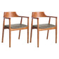 Contemporary Dining Chair 20'' Wide Open Arm Chair with 4 Wood Legs for Home Use Light Brown Leather 2 Piece Set Clearhalo ' kitchen&dining_furn' 'Dining Chairs' 'Dining Tables & Seating' 'dining_chair' 'furn' 'furn_dining_chair' 'Furniture' 'furniture_dining_chair' 'Kitchen & Dining Furniture' 'kitchen' 3484758
