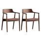 Contemporary Dining Chair 20'' Wide Open Arm Chair with 4 Wood Legs for Home Use Walnut Linen 2 Piece Set Clearhalo ' kitchen&dining_furn' 'Dining Chairs' 'Dining Tables & Seating' 'dining_chair' 'furn' 'furn_dining_chair' 'Furniture' 'furniture_dining_chair' 'Kitchen & Dining Furniture' 'kitchen' 3484760