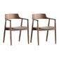 Contemporary Dining Chair 20'' Wide Open Arm Chair with 4 Wood Legs for Home Use Walnut Leather 2 Piece Set Clearhalo ' kitchen&dining_furn' 'Dining Chairs' 'Dining Tables & Seating' 'dining_chair' 'furn' 'furn_dining_chair' 'Furniture' 'furniture_dining_chair' 'Kitchen & Dining Furniture' 'kitchen' 3484764