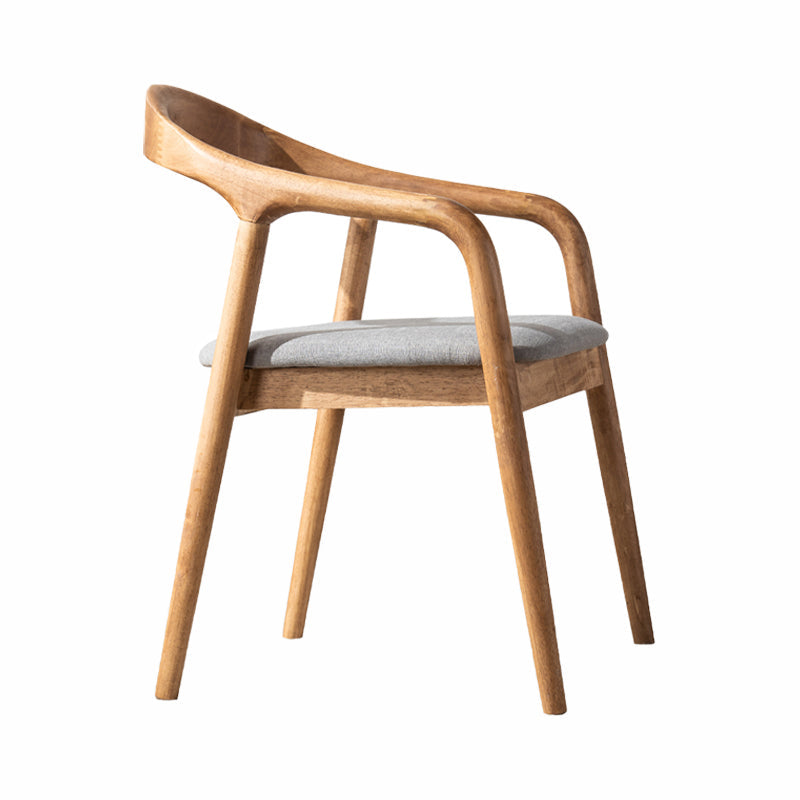 Contemporary Solid Wood Dining Room Chair Open Back Dining Side Chair with Armrest Natural Gray 1 Piece Clearhalo ' kitchen&dining_furn' 'Dining Chairs' 'Dining Tables & Seating' 'dining_chair' 'furn' 'furn_dining_chair' 'Furniture' 'furniture_dining_chair' 'Kitchen & Dining Furniture' 'kitchen' 3484773
