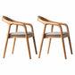Contemporary Solid Wood Dining Room Chair Open Back Dining Side Chair with Armrest Natural Gray 2 Piece Set Clearhalo ' kitchen&dining_furn' 'Dining Chairs' 'Dining Tables & Seating' 'dining_chair' 'furn' 'furn_dining_chair' 'Furniture' 'furniture_dining_chair' 'Kitchen & Dining Furniture' 'kitchen' 3484774