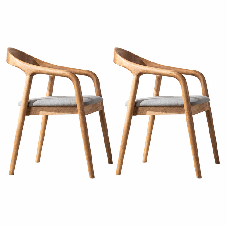 Contemporary Solid Wood Dining Room Chair Open Back Dining Side Chair with Armrest Natural Gray 2 Piece Set Clearhalo ' kitchen&dining_furn' 'Dining Chairs' 'Dining Tables & Seating' 'dining_chair' 'furn' 'furn_dining_chair' 'Furniture' 'furniture_dining_chair' 'Kitchen & Dining Furniture' 'kitchen' 3484774