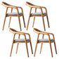 Contemporary Solid Wood Dining Room Chair Open Back Dining Side Chair with Armrest Natural Gray 4 Piece Set Clearhalo ' kitchen&dining_furn' 'Dining Chairs' 'Dining Tables & Seating' 'dining_chair' 'furn' 'furn_dining_chair' 'Furniture' 'furniture_dining_chair' 'Kitchen & Dining Furniture' 'kitchen' 3484777