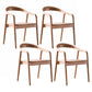 Contemporary Solid Wood Dining Room Chair Open Back Dining Side Chair with Armrest Natural Brown 4 Piece Set Clearhalo ' kitchen&dining_furn' 'Dining Chairs' 'Dining Tables & Seating' 'dining_chair' 'furn' 'furn_dining_chair' 'Furniture' 'furniture_dining_chair' 'Kitchen & Dining Furniture' 'kitchen' 3484780