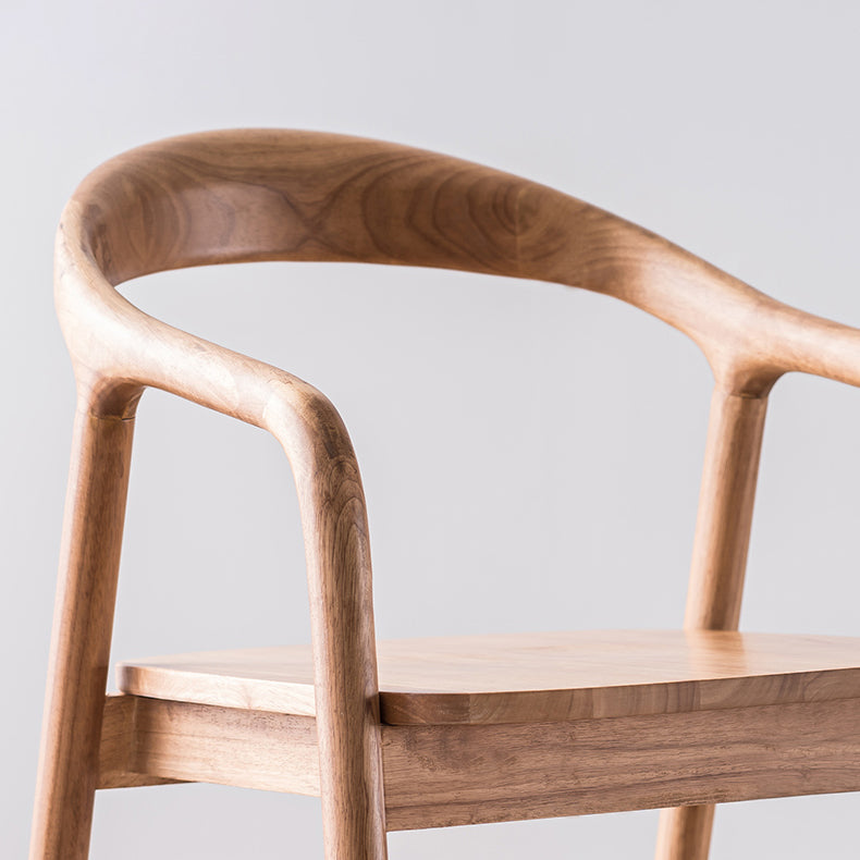 Contemporary Solid Wood Dining Room Chair Open Back Dining Side Chair with Armrest Clearhalo ' kitchen&dining_furn' 'Dining Chairs' 'Dining Tables & Seating' 'dining_chair' 'furn' 'furn_dining_chair' 'Furniture' 'furniture_dining_chair' 'Kitchen & Dining Furniture' 'kitchen' 3484783