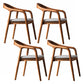 Contemporary Solid Wood Dining Room Chair Open Back Dining Side Chair with Armrest Walnut Gray 4 Piece Set Clearhalo ' kitchen&dining_furn' 'Dining Chairs' 'Dining Tables & Seating' 'dining_chair' 'furn' 'furn_dining_chair' 'Furniture' 'furniture_dining_chair' 'Kitchen & Dining Furniture' 'kitchen' 3484793