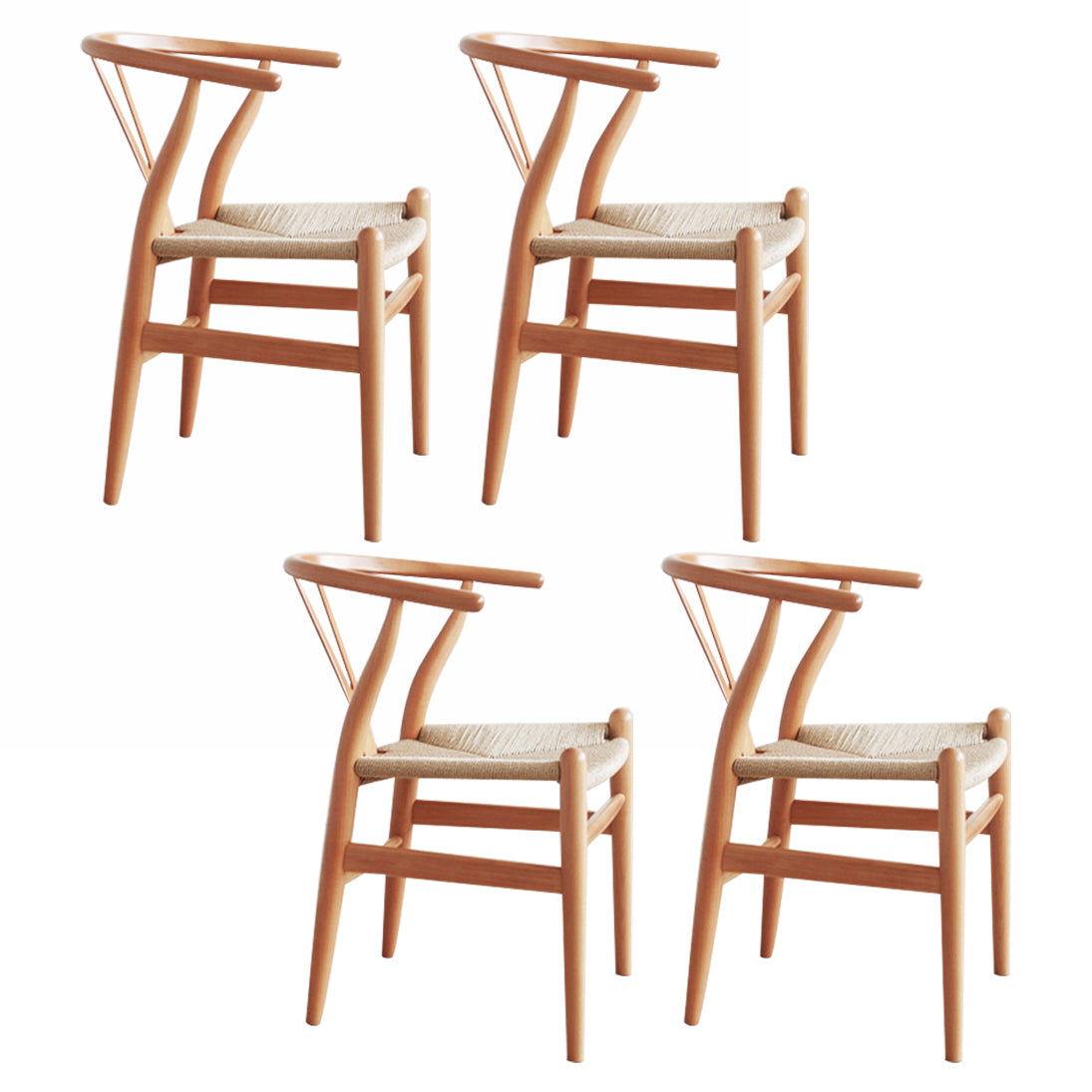 Glam Style Wood Dining Side Chair Armless Dining Chairs for Dining Room Off-White 4 Piece Set Beige Clearhalo ' kitchen&dining_furn' 'Dining Chairs' 'Dining Tables & Seating' 'dining_chair' 'furn' 'furn_dining_chair' 'Furniture' 'furniture_dining_chair' 'Kitchen & Dining Furniture' 'kitchen' 3484802