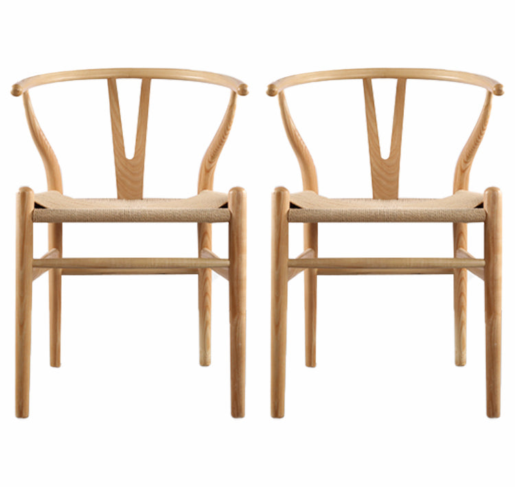 Glam Style Wood Dining Side Chair Armless Dining Chairs for Dining Room Off-White 2 Piece Set Natural Wood Clearhalo ' kitchen&dining_furn' 'Dining Chairs' 'Dining Tables & Seating' 'dining_chair' 'furn' 'furn_dining_chair' 'Furniture' 'furniture_dining_chair' 'Kitchen & Dining Furniture' 'kitchen' 3484806