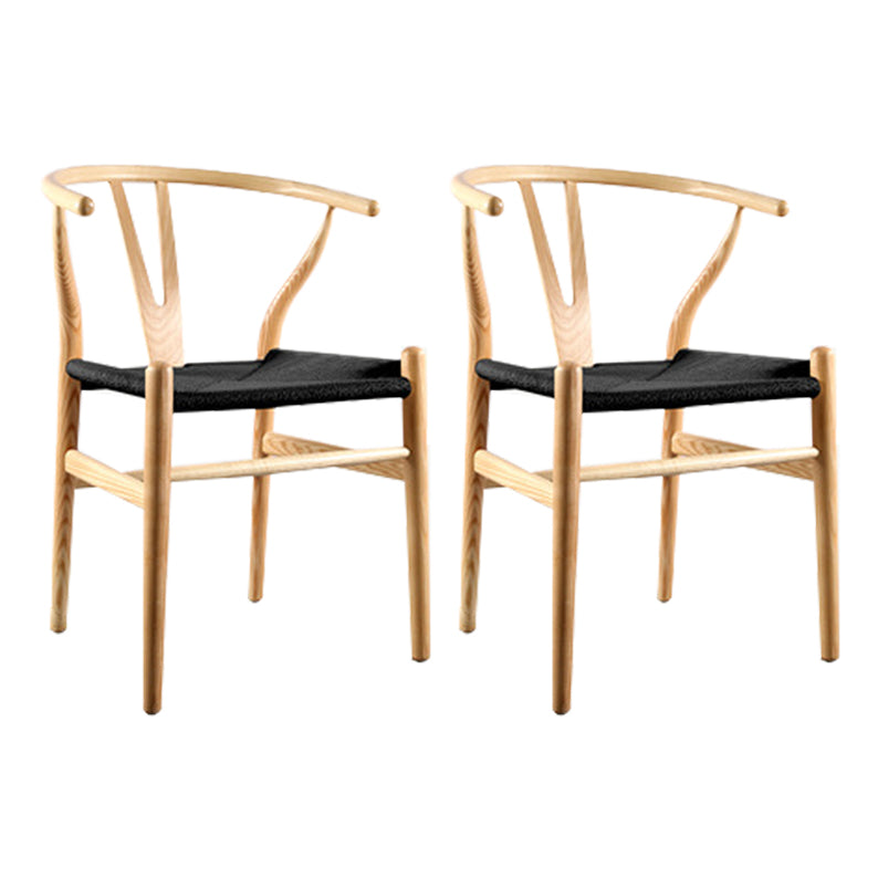 Glam Style Wood Dining Side Chair Armless Dining Chairs for Dining Room Black 2 Piece Set Natural Wood Clearhalo ' kitchen&dining_furn' 'Dining Chairs' 'Dining Tables & Seating' 'dining_chair' 'furn' 'furn_dining_chair' 'Furniture' 'furniture_dining_chair' 'Kitchen & Dining Furniture' 'kitchen' 3484817