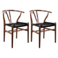 Glam Style Wood Dining Side Chair Armless Dining Chairs for Dining Room Black 2 Piece Set Brown Clearhalo ' kitchen&dining_furn' 'Dining Chairs' 'Dining Tables & Seating' 'dining_chair' 'furn' 'furn_dining_chair' 'Furniture' 'furniture_dining_chair' 'Kitchen & Dining Furniture' 'kitchen' 3484820