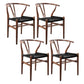 Glam Style Wood Dining Side Chair Armless Dining Chairs for Dining Room Black 4 Piece Set Brown Clearhalo ' kitchen&dining_furn' 'Dining Chairs' 'Dining Tables & Seating' 'dining_chair' 'furn' 'furn_dining_chair' 'Furniture' 'furniture_dining_chair' 'Kitchen & Dining Furniture' 'kitchen' 3484821