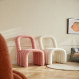 Modern Style Living room Flannel Side Chair Colorful Open Back Dining Chair Clearhalo ' kitchen&dining_furn' 'Dining Chairs' 'Dining Tables & Seating' 'dining_chair' 'furn' 'furn_dining_chair' 'Furniture' 'furniture_dining_chair' 'Kitchen & Dining Furniture' 'kitchen' 3484837