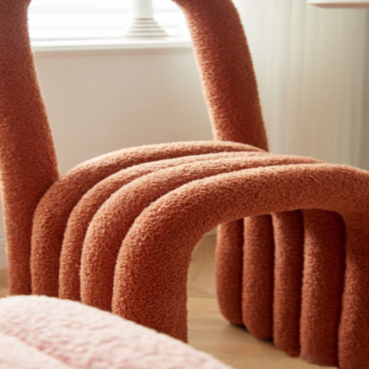 Modern Style Living room Flannel Side Chair Colorful Open Back Dining Chair Clearhalo ' kitchen&dining_furn' 'Dining Chairs' 'Dining Tables & Seating' 'dining_chair' 'furn' 'furn_dining_chair' 'Furniture' 'furniture_dining_chair' 'Kitchen & Dining Furniture' 'kitchen' 3484841