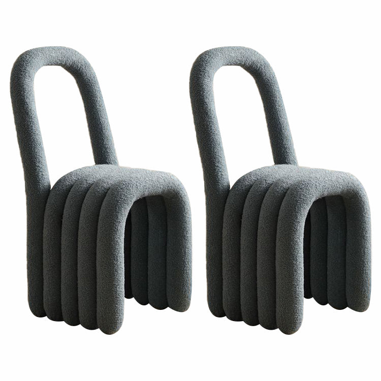 Modern Style Living room Flannel Side Chair Colorful Open Back Dining Chair Blue 2 Piece Set Clearhalo ' kitchen&dining_furn' 'Dining Chairs' 'Dining Tables & Seating' 'dining_chair' 'furn' 'furn_dining_chair' 'Furniture' 'furniture_dining_chair' 'Kitchen & Dining Furniture' 'kitchen' 3484855