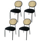 Contemporary Style Metal Chair Set Open Back Dining Room Kitchen Chairs Black 4 Piece Set Clearhalo ' kitchen&dining_furn' 'Dining Chairs' 'Dining Tables & Seating' 'dining_chair' 'furn' 'furn_dining_chair' 'Furniture' 'furniture_dining_chair' 'Kitchen & Dining Furniture' 'kitchen' 3484859