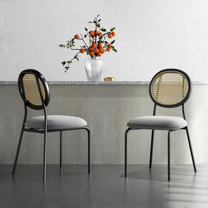 Contemporary Style Metal Chair Set Open Back Dining Room Kitchen Chairs Clearhalo ' kitchen&dining_furn' 'Dining Chairs' 'Dining Tables & Seating' 'dining_chair' 'furn' 'furn_dining_chair' 'Furniture' 'furniture_dining_chair' 'Kitchen & Dining Furniture' 'kitchen' 3484860