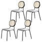 Contemporary Style Metal Chair Set Open Back Dining Room Kitchen Chairs Grey 4 Piece Set Clearhalo ' kitchen&dining_furn' 'Dining Chairs' 'Dining Tables & Seating' 'dining_chair' 'furn' 'furn_dining_chair' 'Furniture' 'furniture_dining_chair' 'Kitchen & Dining Furniture' 'kitchen' 3484865