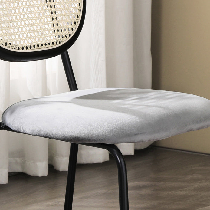 Contemporary Style Metal Chair Set Open Back Dining Room Kitchen Chairs Clearhalo ' kitchen&dining_furn' 'Dining Chairs' 'Dining Tables & Seating' 'dining_chair' 'furn' 'furn_dining_chair' 'Furniture' 'furniture_dining_chair' 'Kitchen & Dining Furniture' 'kitchen' 3484871