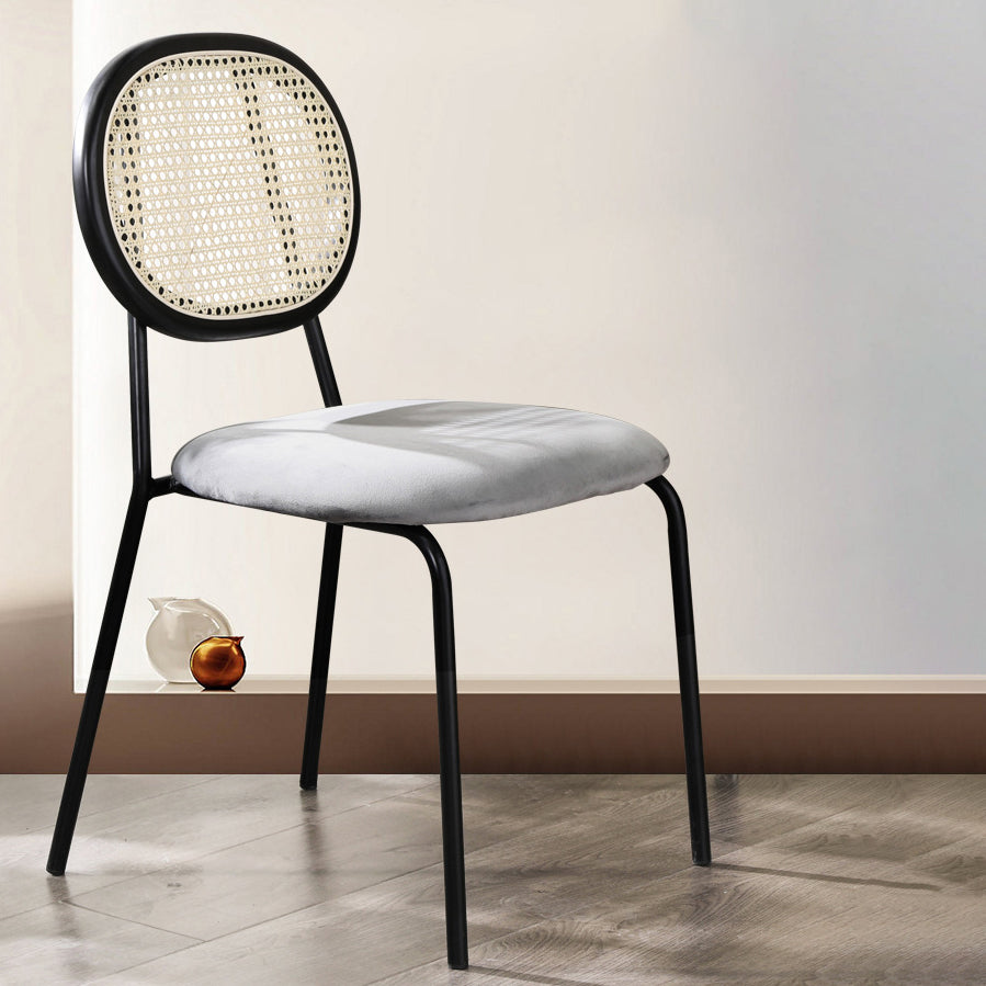 Contemporary Style Metal Chair Set Open Back Dining Room Kitchen Chairs Clearhalo ' kitchen&dining_furn' 'Dining Chairs' 'Dining Tables & Seating' 'dining_chair' 'furn' 'furn_dining_chair' 'Furniture' 'furniture_dining_chair' 'Kitchen & Dining Furniture' 'kitchen' 3484878