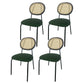 Contemporary Style Metal Chair Set Open Back Dining Room Kitchen Chairs Green 4 Piece Set Clearhalo ' kitchen&dining_furn' 'Dining Chairs' 'Dining Tables & Seating' 'dining_chair' 'furn' 'furn_dining_chair' 'Furniture' 'furniture_dining_chair' 'Kitchen & Dining Furniture' 'kitchen' 3484882
