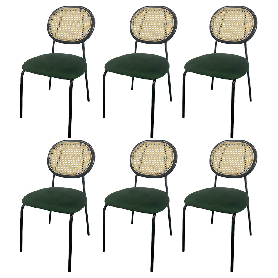 Contemporary Style Metal Chair Set Open Back Dining Room Kitchen Chairs Green 6 Piece Set Clearhalo ' kitchen&dining_furn' 'Dining Chairs' 'Dining Tables & Seating' 'dining_chair' 'furn' 'furn_dining_chair' 'Furniture' 'furniture_dining_chair' 'Kitchen & Dining Furniture' 'kitchen' 3484883