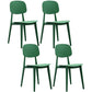 Nordic Plastic Open Back Dining Side Chair 32"H Dining Chair for Restaurant Green 4 Piece Set Clearhalo ' kitchen&dining_furn' 'Dining Chairs' 'Dining Tables & Seating' 'dining_chair' 'furn' 'furn_dining_chair' 'Furniture' 'furniture_dining_chair' 'Kitchen & Dining Furniture' 'kitchen' 3484885