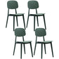 Nordic Plastic Open Back Dining Side Chair 32"H Dining Chair for Restaurant Army Green 4 Piece Set Clearhalo ' kitchen&dining_furn' 'Dining Chairs' 'Dining Tables & Seating' 'dining_chair' 'furn' 'furn_dining_chair' 'Furniture' 'furniture_dining_chair' 'Kitchen & Dining Furniture' 'kitchen' 3484889