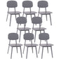 Nordic Plastic Open Back Dining Side Chair 32"H Dining Chair for Restaurant Grey 8 Piece Set Clearhalo ' kitchen&dining_furn' 'Dining Chairs' 'Dining Tables & Seating' 'dining_chair' 'furn' 'furn_dining_chair' 'Furniture' 'furniture_dining_chair' 'Kitchen & Dining Furniture' 'kitchen' 3484898