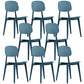 Nordic Plastic Open Back Dining Side Chair 32"H Dining Chair for Restaurant Blue 8 Piece Set Clearhalo ' kitchen&dining_furn' 'Dining Chairs' 'Dining Tables & Seating' 'dining_chair' 'furn' 'furn_dining_chair' 'Furniture' 'furniture_dining_chair' 'Kitchen & Dining Furniture' 'kitchen' 3484903