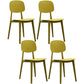 Nordic Plastic Open Back Dining Side Chair 32"H Dining Chair for Restaurant Ginger 4 Piece Set Clearhalo ' kitchen&dining_furn' 'Dining Chairs' 'Dining Tables & Seating' 'dining_chair' 'furn' 'furn_dining_chair' 'Furniture' 'furniture_dining_chair' 'Kitchen & Dining Furniture' 'kitchen' 3484906